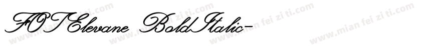FOTElevane BoldItalic字体转换
